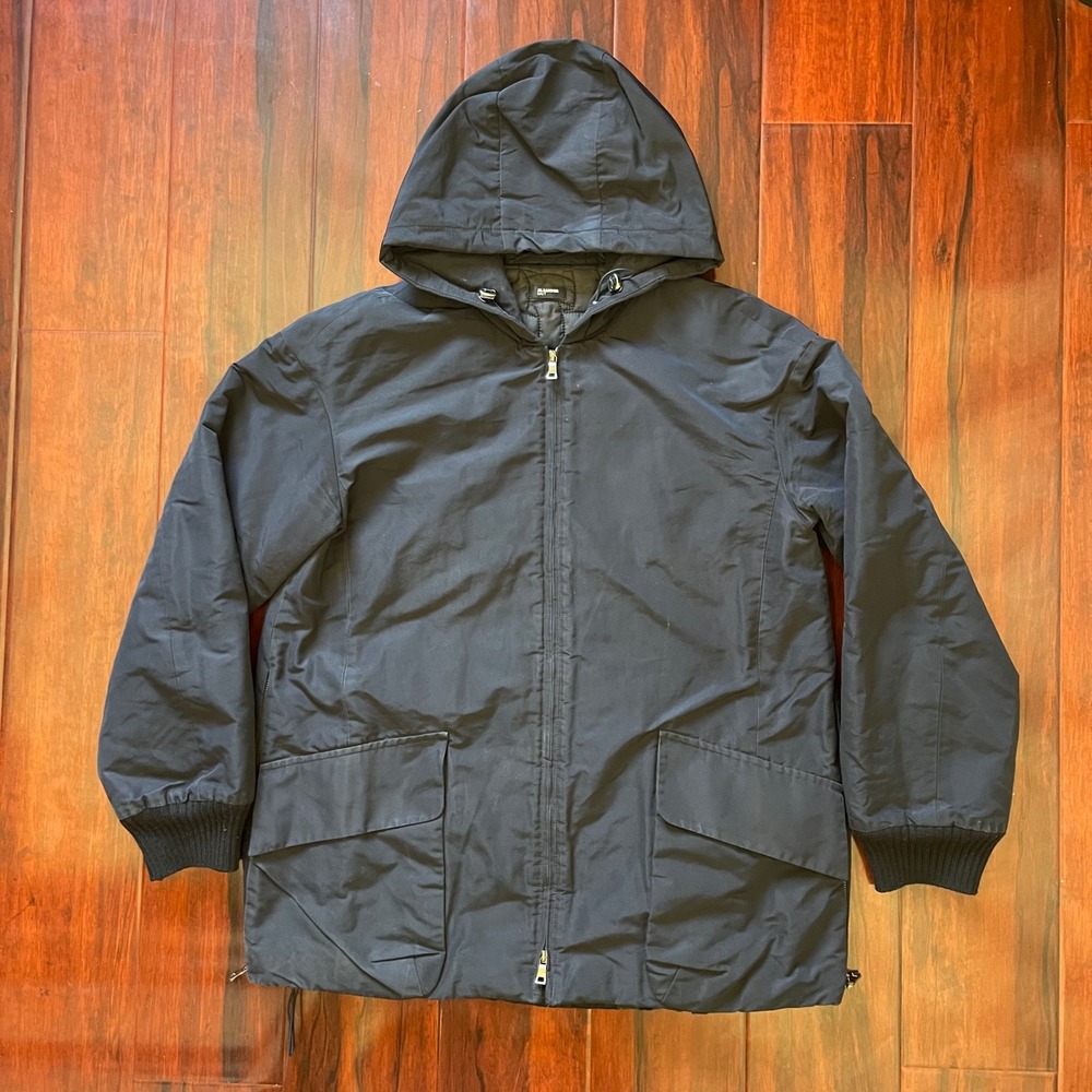 Jil Sander Navy Hooded Utility Parka Jacket Navy Blue Women's EU 36 US Small